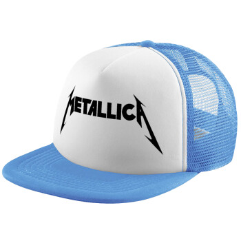 Metallica, Καπέλο παιδικό Soft Trucker με Δίχτυ ΓΑΛΑΖΙΟ/ΛΕΥΚΟ (POLYESTER, ΠΑΙΔΙΚΟ, ONE SIZE)