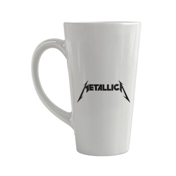 Metallica logo, Κούπα κωνική Latte Μεγάλη, κεραμική, 450ml