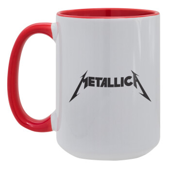Metallica logo, Κούπα Mega 15oz, κεραμική Κόκκινη, 450ml