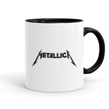 Metallica, Κούπα χρωματιστή μαύρη, κεραμική, 330ml