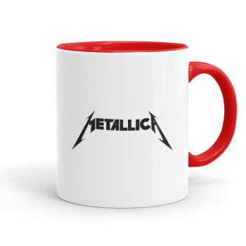 Metallica, Κούπα χρωματιστή κόκκινη, κεραμική, 330ml