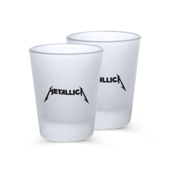 Metallica logo, Σφηνοπότηρα γυάλινα 45ml του πάγου (2 τεμάχια)