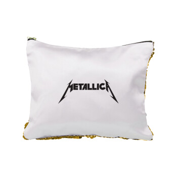 Metallica, Sequin Gold Pouch Cosmetic Bag