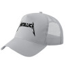 Adult Structured Trucker Hat, with Mesh, GRAY (100% COTTON, ADULT, UNISEX, ONE SIZE)