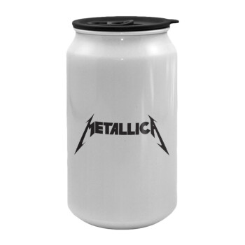 Metallica logo, Κούπα ταξιδιού μεταλλική με καπάκι (tin-can) 500ml