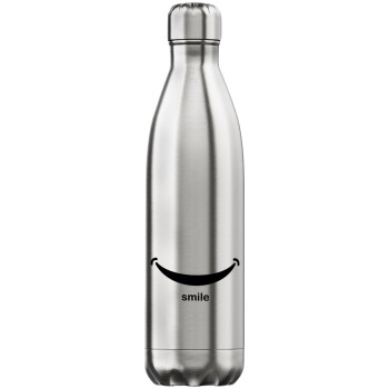 Smile!!!, Inox (Stainless steel) hot metal mug, double wall, 750ml