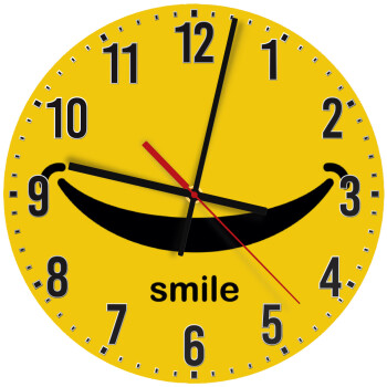 Smile!!!, Ρολόι τοίχου ξύλινο (30cm)