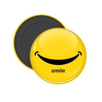 Smile!!!, Μαγνητάκι ψυγείου στρογγυλό διάστασης 5cm
