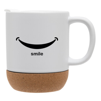 Smile!!!, Ceramic coffee mug Cork (MAT), 330ml (1pcs)