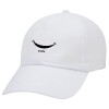 Adult Baseball Cap White 5-panel (POLYESTER, ADULT, UNISEX, ONE SIZE)