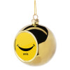 Golden Christmas tree ball ornament 8cm