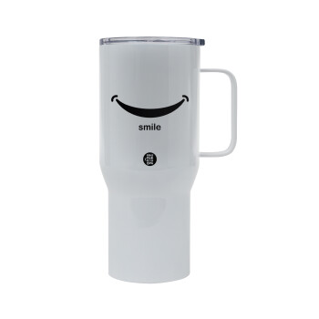 Smile!!!, Mega Stainless steel Tumbler with lid, double wall 750L