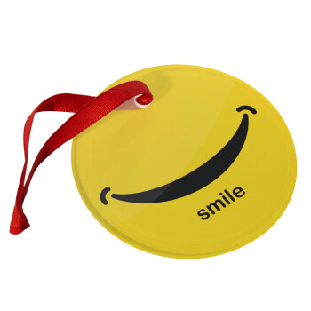 Smile!!!, Christmas ornament glass 9cm