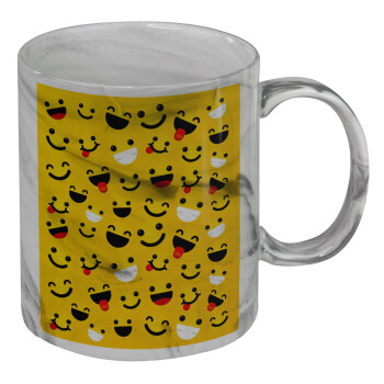 Smilies , Mug ceramic marble style, 330ml