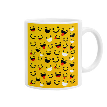 Smilies , Ceramic coffee mug, 330ml (1pcs)