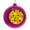 Purple Christmas tree ornament bauble 8cm