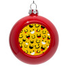 Red Christmas tree ornament bauble 8cm