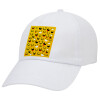 Adult Baseball Cap White 5-panel (POLYESTER, ADULT, UNISEX, ONE SIZE)