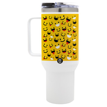 Smilies , Mega Tumbler με καπάκι, διπλού τοιχώματος (θερμό) 1,2L