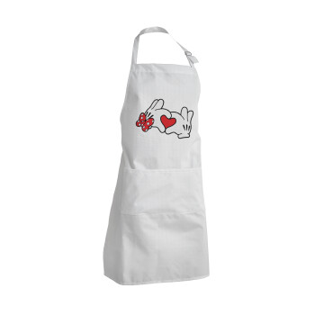 Love hands, Adult Chef Apron (with sliders and 2 pockets)