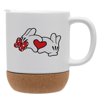 Love hands, Ceramic coffee mug Cork (MAT), 330ml (1pcs)