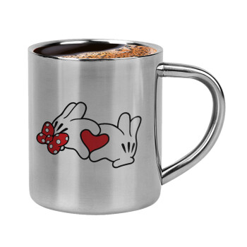 Love hands, Double-wall metal cup for espresso (220ml)