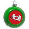 Green Christmas tree ornament bauble 8cm