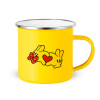 Yellow Enamel Metallic Cup 360ml