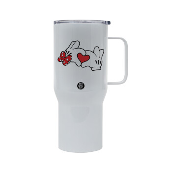 Love hands, Mega Stainless steel Tumbler with lid, double wall 750L