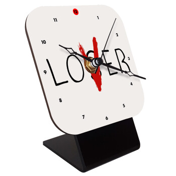 IT Lov(s)er, Επιτραπέζιο ρολόι ξύλινο με δείκτες (10cm)