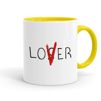 IT Lov(s)er, Mug colored yellow, ceramic, 330ml