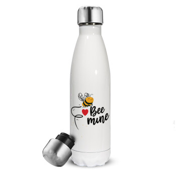 Bee mine!!!, Metal mug thermos White (Stainless steel), double wall, 500ml