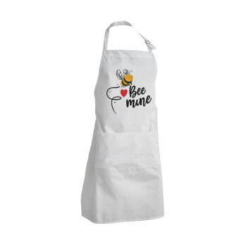 Bee mine!!!, Adult Chef Apron (with sliders and 2 pockets)