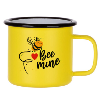 Bee mine!!!, Metallic enamel MATT Yellow cup 360ml