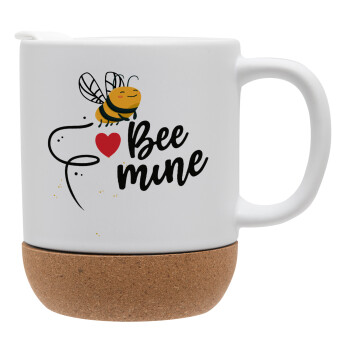 Bee mine!!!, Κούπα, κεραμική με βάση φελού και καπάκι (ΜΑΤ), 330ml (1 τεμάχιο)