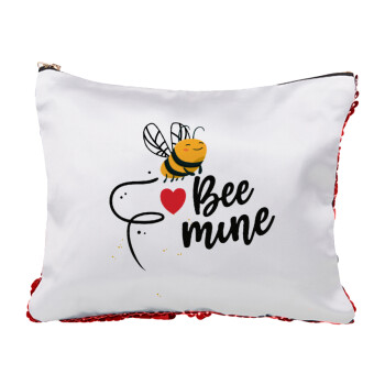 Bee mine!!!, Red sequin cosmetic bag