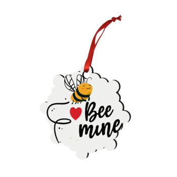 Bee mine!!!, Στολίδι Χριστουγεννιάτικο στολίδι snowflake ξύλινο 7.5cm