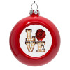 Red Christmas tree ornament bauble 8cm