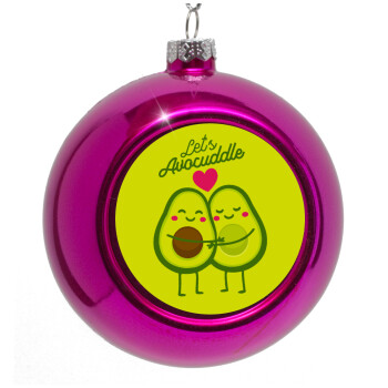 Let's avocuddle, Purple Christmas tree ornament bauble 8cm