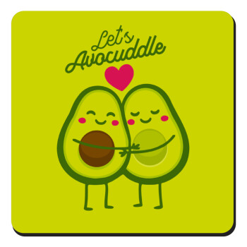 Let's avocuddle, Τετράγωνο μαγνητάκι ξύλινο 9x9cm