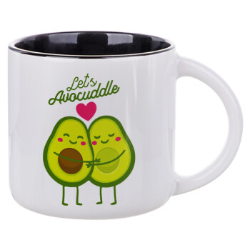 Let's avocuddle, Κούπα κεραμική 400ml Λευκή/Μαύρη