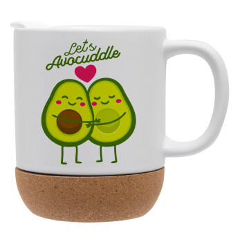 Let's avocuddle, Κούπα, κεραμική με βάση φελού και καπάκι (ΜΑΤ), 330ml (1 τεμάχιο)