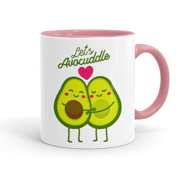 Let's avocuddle, Κούπα χρωματιστή ροζ, κεραμική, 330ml