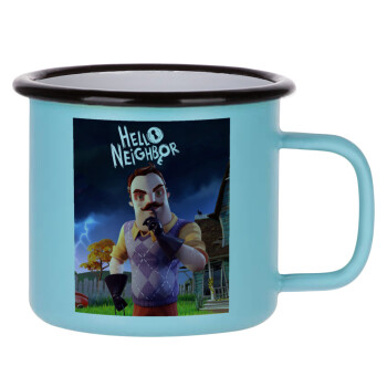  Hello Neighbor, Κούπα Μεταλλική εμαγιέ ΜΑΤ σιέλ 360ml