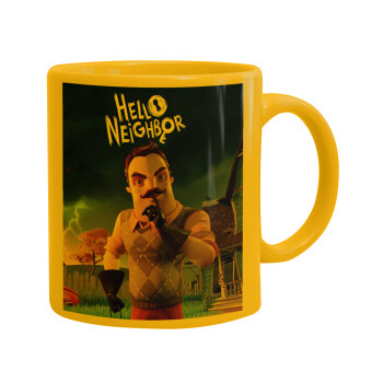  Hello Neighbor, Ceramic coffee mug yellow, 330ml (1pcs)