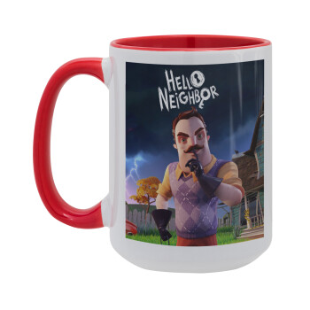  Hello Neighbor, Κούπα Mega 15oz, κεραμική Κόκκινη, 450ml