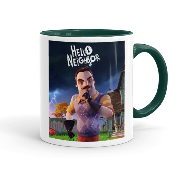  Hello Neighbor, Κούπα χρωματιστή πράσινη, κεραμική, 330ml