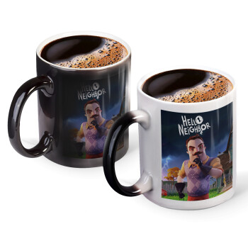  Hello Neighbor, Color changing magic Mug, ceramic, 330ml when adding hot liquid inside, the black colour desappears (1 pcs)