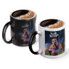 Color changing magic Mug, ceramic, 330ml when adding hot liquid inside, the black colour desappears (1 pcs)