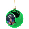 Green Christmas tree ornament ball 8cm